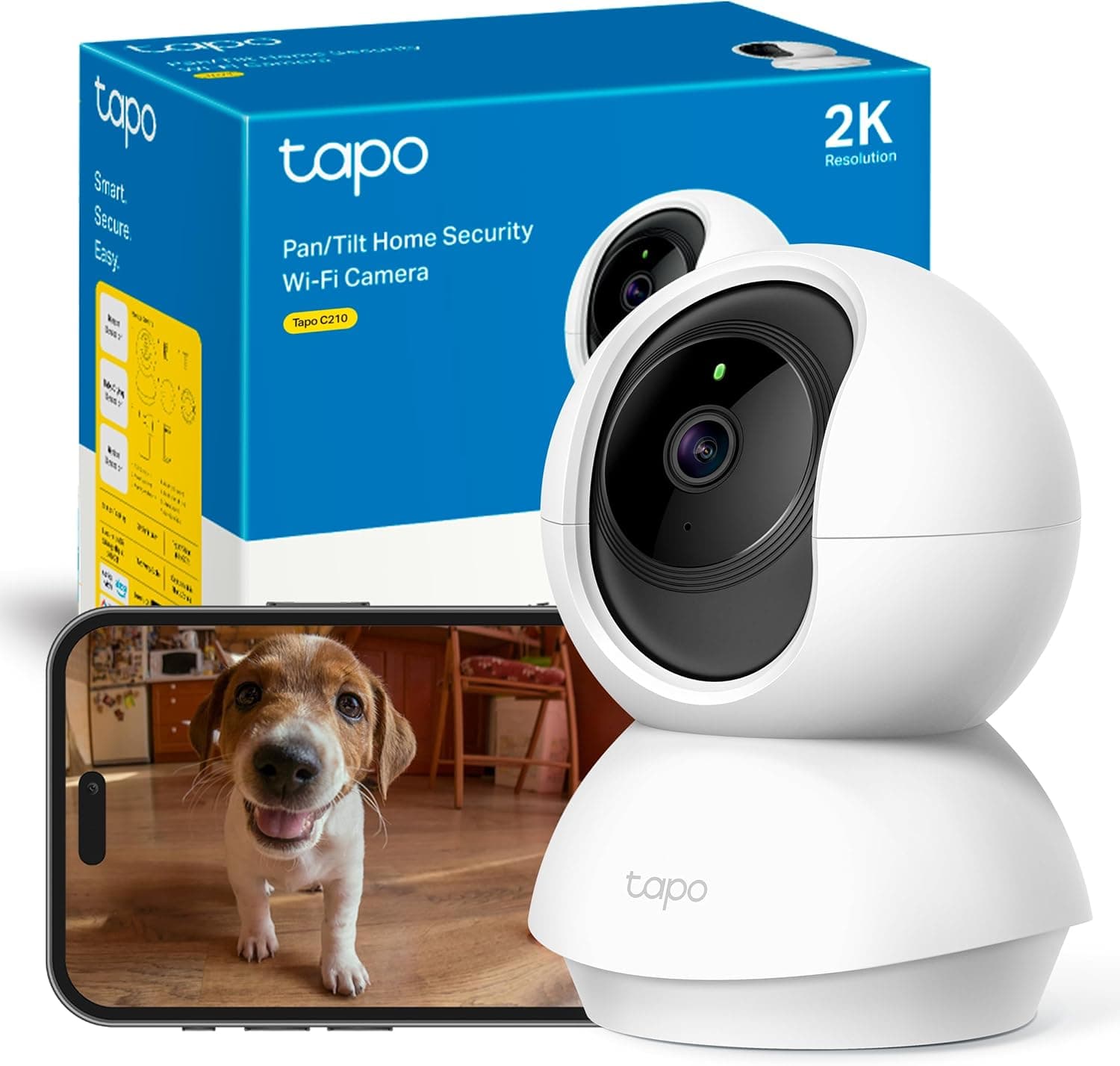 Tapo C210 Telecamera IP WiFi 360° 2K Visione notturna SD 512GB